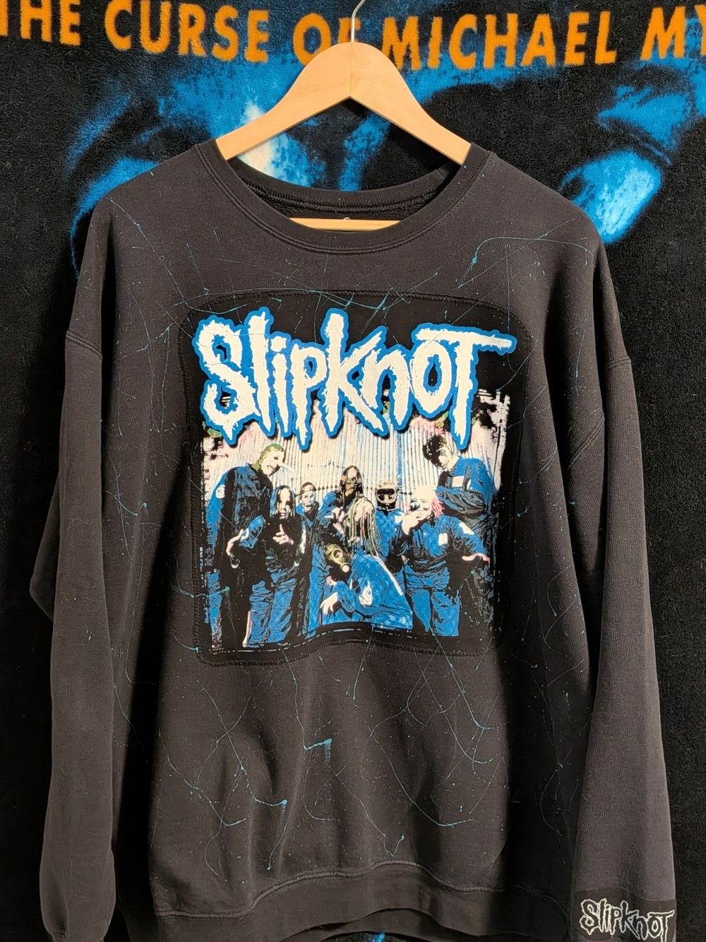 Custom Sewn "Slipknot" Crewneck Sweater - Nu Metal Band Sweater